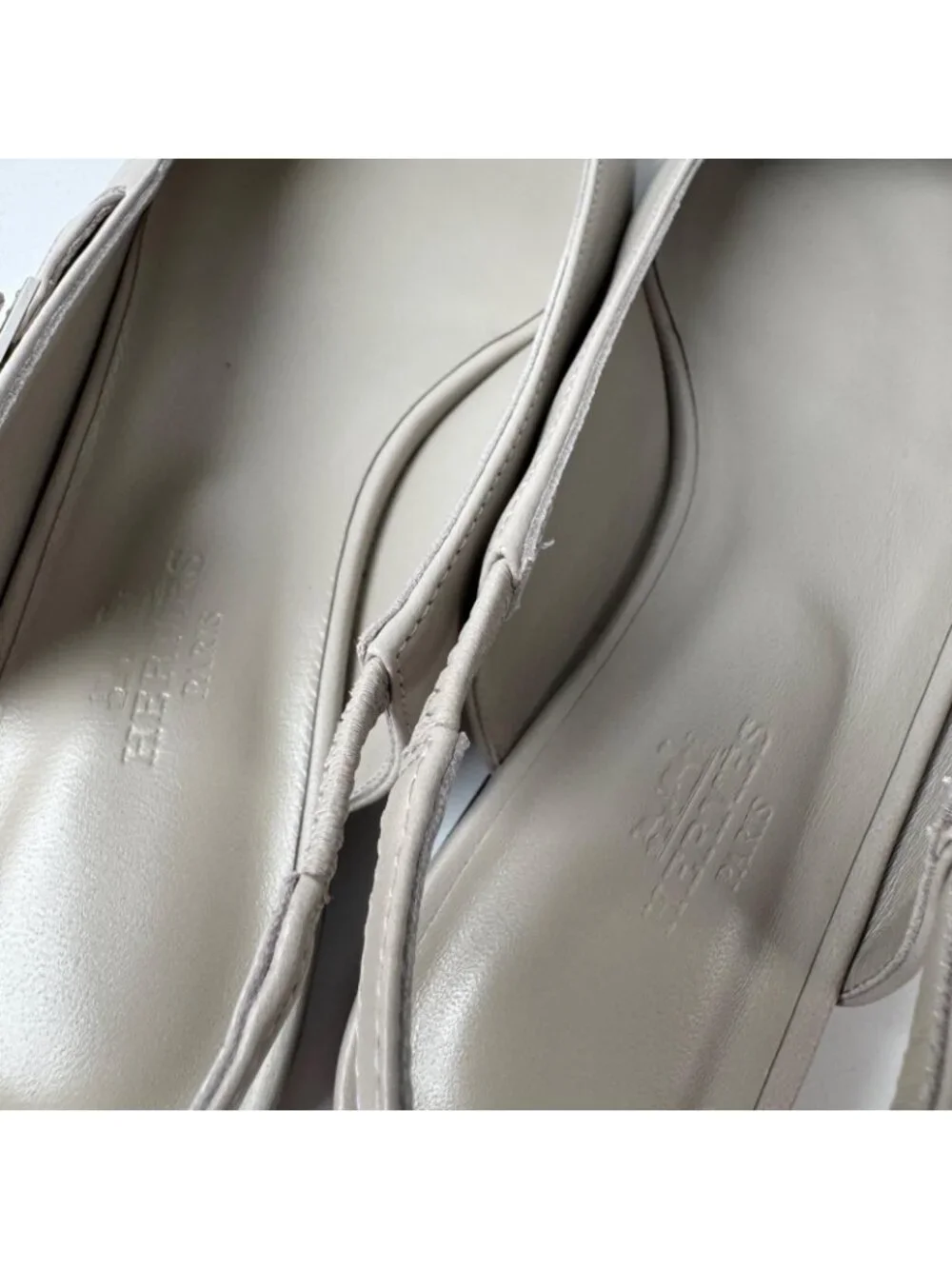 Hermes Lovely Sling Back Ballet Shoes Kelly